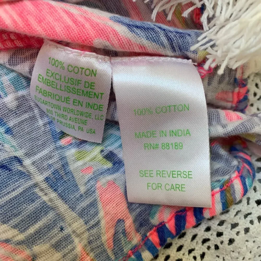 Lilly Pulitzer Alia Beach Cover-up Dress in Flamingo Pink Nice Stems Size Small - Picture 11 of 11